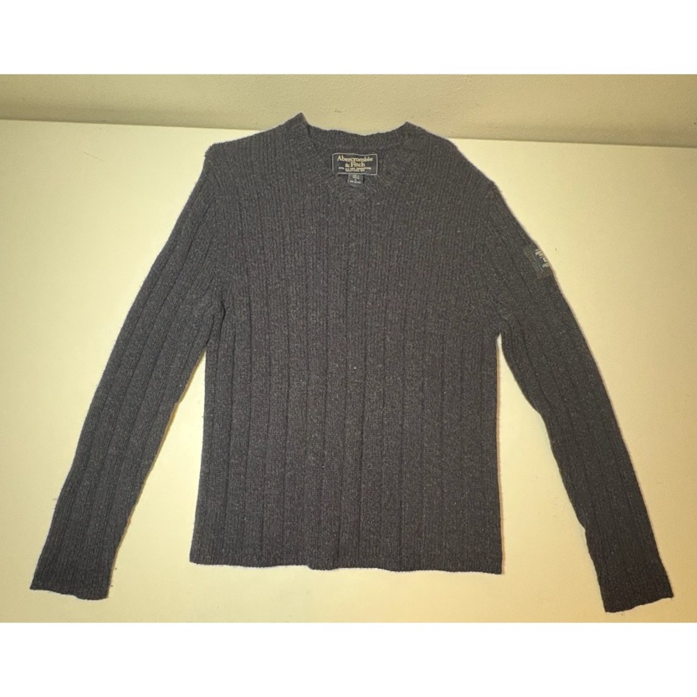 Abercrombie Men's Vintage Wool V Kneck Sweater | Blue | NWT | Large